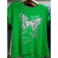 2019-7 зелена жіноча футболка (4 од. розміри напівбатал: L. XL. 2XL. 3XL)