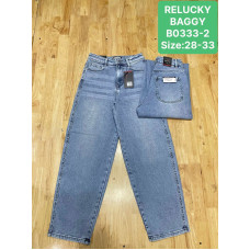 0333-2# блакитні жіночі джинси баггі (Relucky, 6 од., розміри напівбатал: 28-33) видача наступного дня
