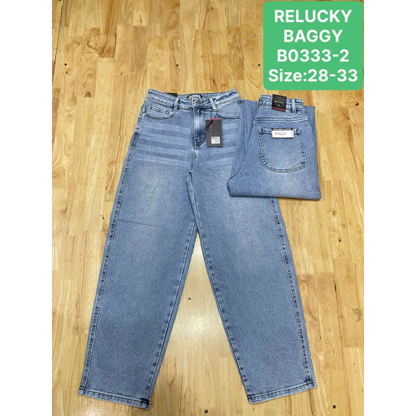0333-2# голубые женские джинсы багги (Relucky, 6 ед, размеры полубатал: 28-33) выдача на следующий день