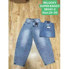0341-2# блакитні жіночі джинси баггі (Relucky, 6 од., розміри норма: 25-30) видача наступного дня