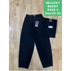 0345-2# чорні жіночі джинси баггі (6 од., розміри норма: 25-30) видача наступного дня
