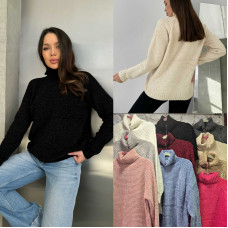 0433-99* мікс кольорів жіночий велюровий светр (5 од., розміри норма: 40-48 оверсайз) видача наступного дня