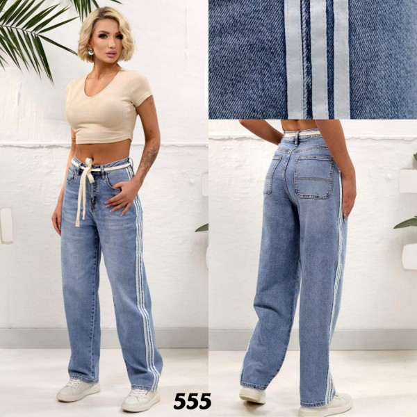0555# блакитні жіночі стрейчові джинси баггі (6 од., розміри норма: 25-30) видача наступного дня