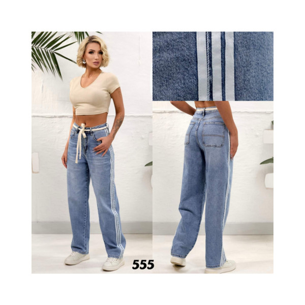 0555# блакитні жіночі стрейчові джинси баггі (6 од., розміри норма: 25-30) видача наступного дня
