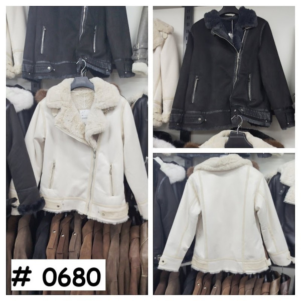 0680* выбор цвета женская дубленка, oversize, экомех (6 ед, размеры норма: S-L) выдача на следующий день