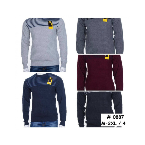 0887* вибір кольору чоловічий светр (4 од., розміри напівбатал: M-2XL) видача наступного дня