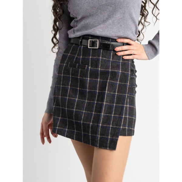 0355-1 темно-сіра спідниця у клітину фетрова жіноча (3 од. розміри: S.M.L)