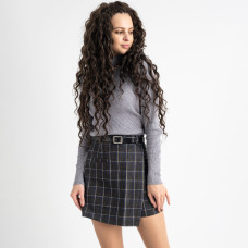 0355-1 темно-сіра спідниця у клітину фетрова жіноча (3 од. розміри: S.M.L)