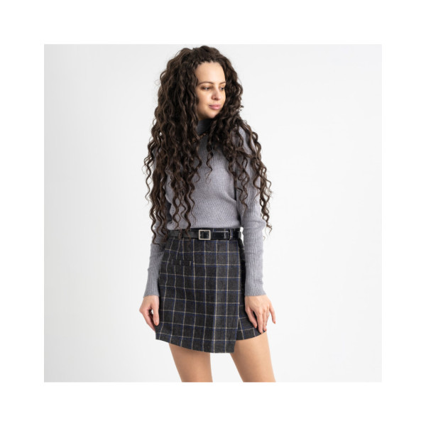 0355-1 темно-сіра спідниця у клітину фетрова жіноча (3 од. розміри: S.M.L)