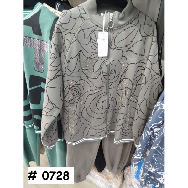 0728# мікс кольорів жіночий костюм з камінням (Kiss Me, 10 од., розміри батал: 2XL-4XL) видача наступного дня