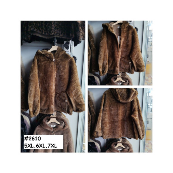 2610* светло коричневая женская шубка (3 ед, размеры батал: 5XL. 6XL. 7XL) выдача на следующий день