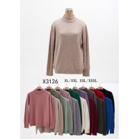 3126 * мікс квітів жіночий светр (10 од., розміри напівбатал: XL-3XL) видача наступного дня