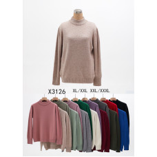 3126 * мікс квітів жіночий светр (10 од., розміри напівбатал: XL-3XL) видача наступного дня