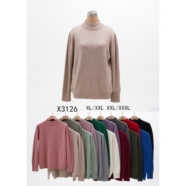 3126 * мікс квітів жіночий светр (10 од., розміри напівбатал: XL-3XL) видача наступного дня