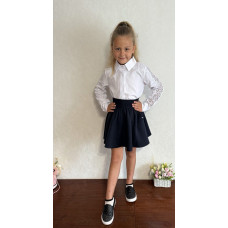 0561-2 * синя шкільна спідниця з кишенями (мадонна, 6 од. розміри: 122. 128. 134. 140. 146. 152) видача наступного дня