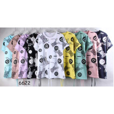 6622# мікс кольорів жіноча футболка (10 од., розміри напівбатал/батал: L-3XL універсальний) видача наступного дня