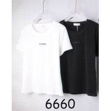 Жіноча футболка 6660# суміш кольорів (10 одиниць, стандартні розміри: 44/46/48) доставка на наступний день