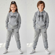 7421-132 світло-сірий підлітковий спортивний костюм (YOLA, тринитка, фліс, на 8-11 років, 5 од. розміри підліток: 128. 134. 140. 146. 152)