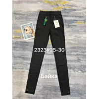 2323 * чёрные женские джинсы на байке (стрейч, 6 ед, размеры норма: 25-30) выдача на следующий день