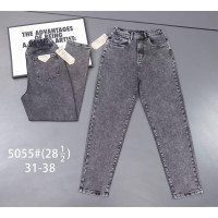 5055 # серые женские джинсы (VINDASION, стрейчевые, 6 ед. размеры батал: 31-38) выдача на следующий день
