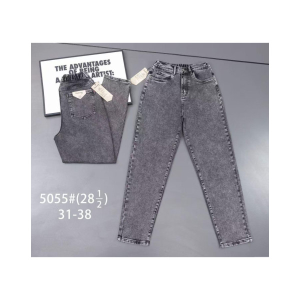 5055 # серые женские джинсы (VINDASION, стрейчевые, 6 ед. размеры батал: 31-38) выдача на следующий день