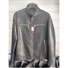 0805 * чорна чоловіча куртка (екошкіра, 7 од. розміри напівбатал: 48. 50. 50. 52. 54. 56. 58) видача наступного дня