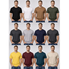 0755# вибір кольору чоловіча футболка (коттон, 5 од., розміри норма: M-3XL) видача наступного дня