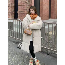 8832-100 * молочна жіноча куртка (синтепон, з капюшоном, 4 од., розміри норма: S, M, L, ХL) видача наступного дня