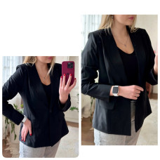 5225-1 * чорний жіночий піджак (LADY N, матеріал костюмка, 4 од. розміри напівбатал: 48. 50. 52. 54) видача наступного дня