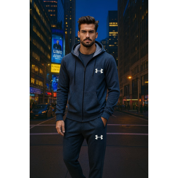 1012-5 синій чоловічий спортивний костюм (YOLA, турецька двонитка, 5 од. розміри норма: M. L. XL. 2XL. 3XL)