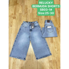 0003# блакитні жіночі джинсові шорти relucky (стрейч-коттон, 6 од., розміри норма: 25-30) видача наступного дня Relucky