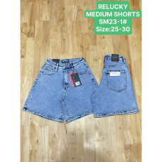 0023# голубые женские джинсовые шорты relucky (стрейч-коттон, 6 ед, размеры норма: 25-30) выдача на следующий день Relucky
