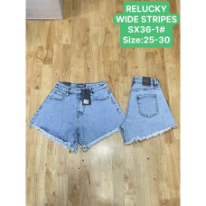 0036# голубые женские джинсовые шорты (Relucky, 6 ед, размеры норма: 25-30) выдача на следующий день Relucky
