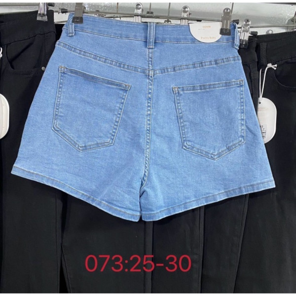 0073# голубые женские шорты-юбка (New Jeans, стрейч, 6 ед, размеры норма: 25-30) выдача на следующий день New Jeans