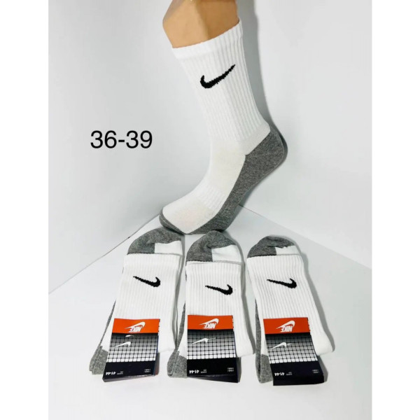 83479 білі жіночі шкарпетки (бавовна, високі, 12 од. розміри норма: 36-39) Шкарпетки