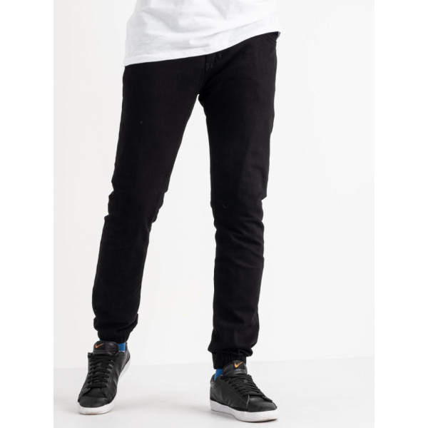 0125-3 / черные мужские джинсы (Vitions, стрейчевые, 3 ед. размеры норма: 30, 30, 31) Джинсы