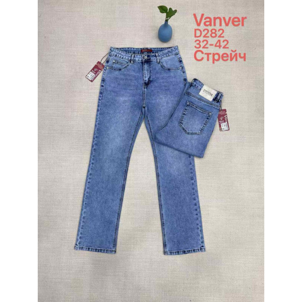 0282# голубые женские джинсы vanver (стрейч коттон, 6 ед, размеры батал: 32-42) выдача на следующий день Vanver