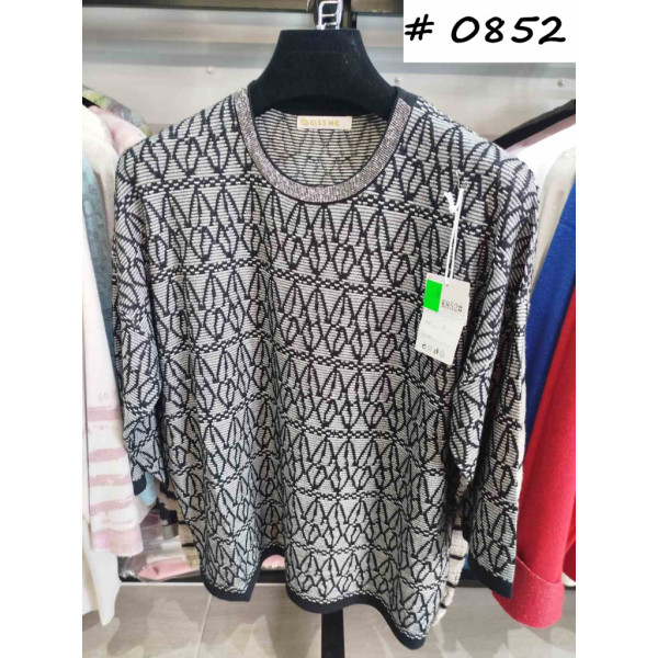 0852# микс цветов женский свитер (Kiss me, 10 ед, размеры полубатал: XL-3XL универсальный) выдача на следующий день Kiss me