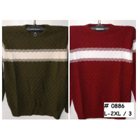 0886* выбор цвета мужской свитер (3 ед, размеры полубатал: L-2XL) выдача на следующий день Свитер
