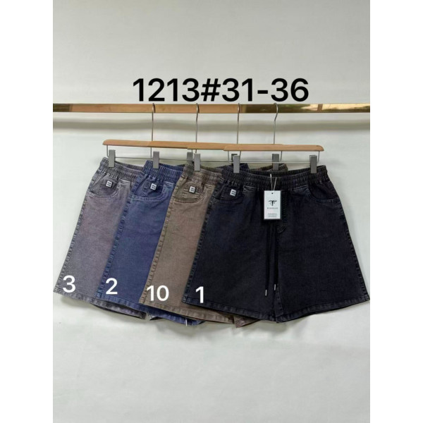 1213# выбор цвета женские джинсовые шорты (Fudeyan, 6 ед, размеры батал: 31-36) выдача на следующий день Джинсы