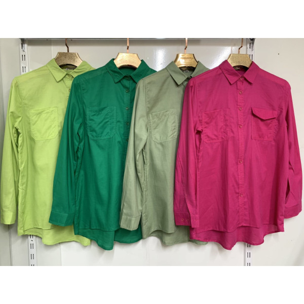 16352082 # выбор цвета женская рубашка (коттон, 5 ед, размеры норма: s-2xl) выдача на следующий день Рубашка
