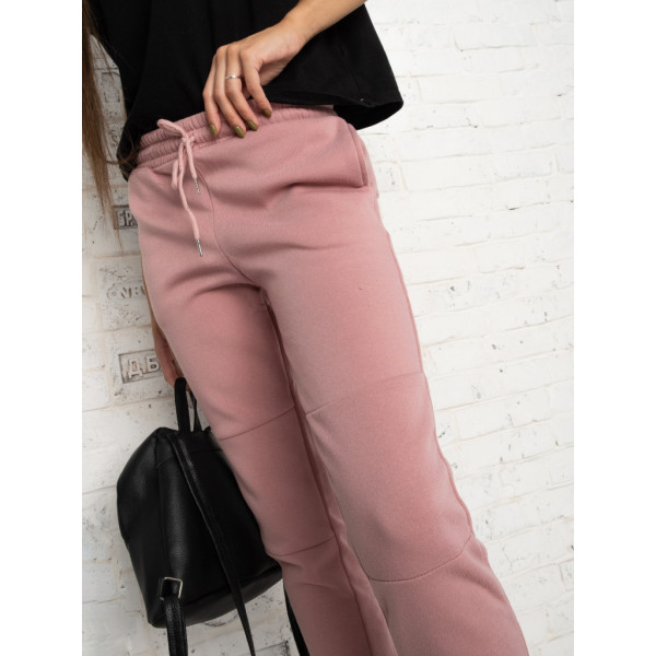 0012-24 / розовые женские спортивные штаны (на флисе, 4 ед.размеры:M. XL. 2XL. 3XL) Спортивные штаны