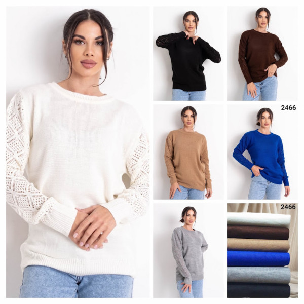 2466# микс цветов женский свитер, машинная вязка (6 ед, размеры норма 44-48) выдача на следующий день Свитер
