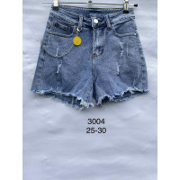 3004# голубые женские джинсовые шорты (New Jeans, стрейч, 6 ед, размеры норма: 25-30) выдача на следующий день New Jeans