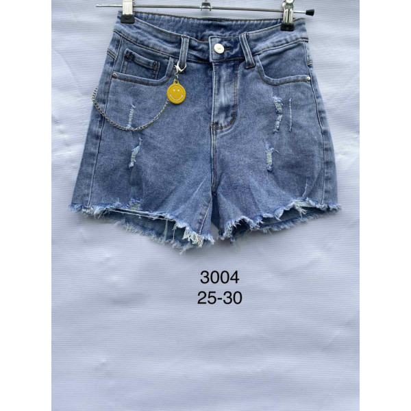 3004# голубые женские джинсовые шорты (New Jeans, стрейч, 6 ед, размеры норма: 25-30) выдача на следующий день New Jeans