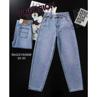 6089# голубые женские джинсы vindasion (стрейч-коттон, 6 ед. размеры норма: 25-30) выдача на следующий день Джинсы