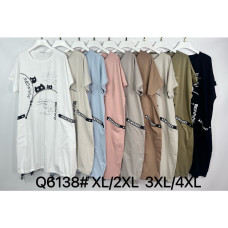 6138# микс цветов женская туника (Kiss me, 10 ед, размеры батал: XL-4XL) выдача на следующий день Kiss me