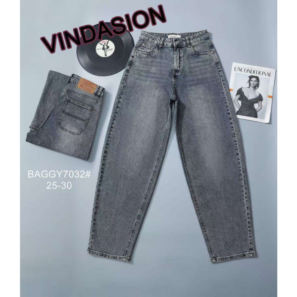 7032# серые женские джинсы (Vindasion, стрейч-коттон, 6 ед, размеры норма: 25-30) выдача на следующий день Vindasion