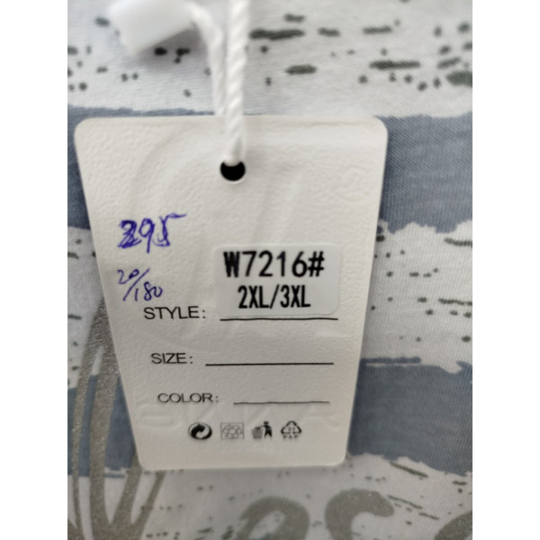 7216# микс цветов женская футболка (хлопок, 20 ед, размеры батал: 2XL/3XL универсальный) выдача на следующий день Kiss me