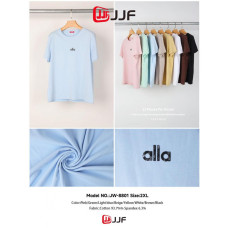 8801# выбор цвета женская футболка (трикотаж - рубчик, 12 ед, размеры батал: 2XL) выдача на следующий день Футболка